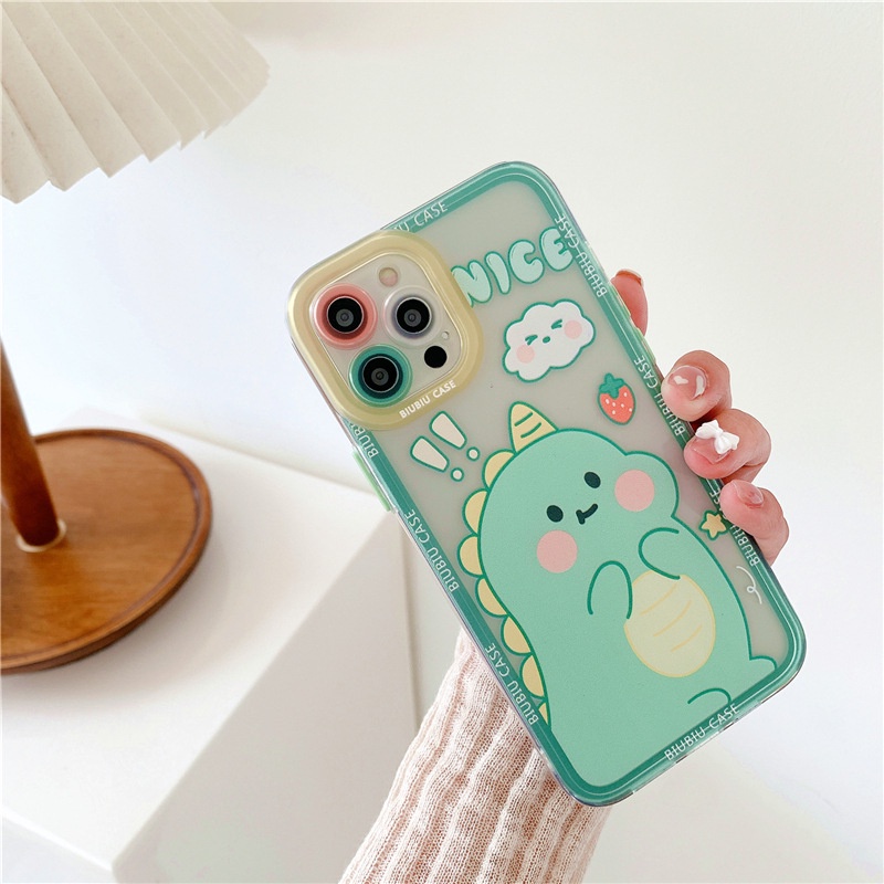 Ốp lưng iphone cạnh vuông trong lỗ viền camera khủng long 6/6plus/7/7plus/8/8plus/x/xs/11/12/pro/max/plus/promax DT12