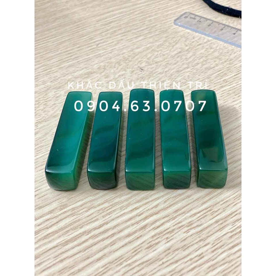 Ấn triện thư pháp cá nhân , làm bằng đá ,nhỏ gọn , kèm túi gấm và mực chusa