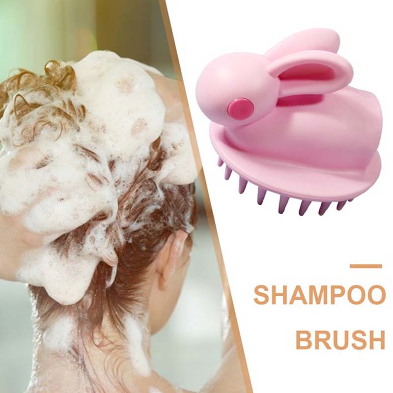 [Hàng mới về] Bàn chải mát xa da đầu hình thỏ hoạt hình dễ thương