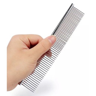 Lược inox chải lông thẳng cho chó mèo