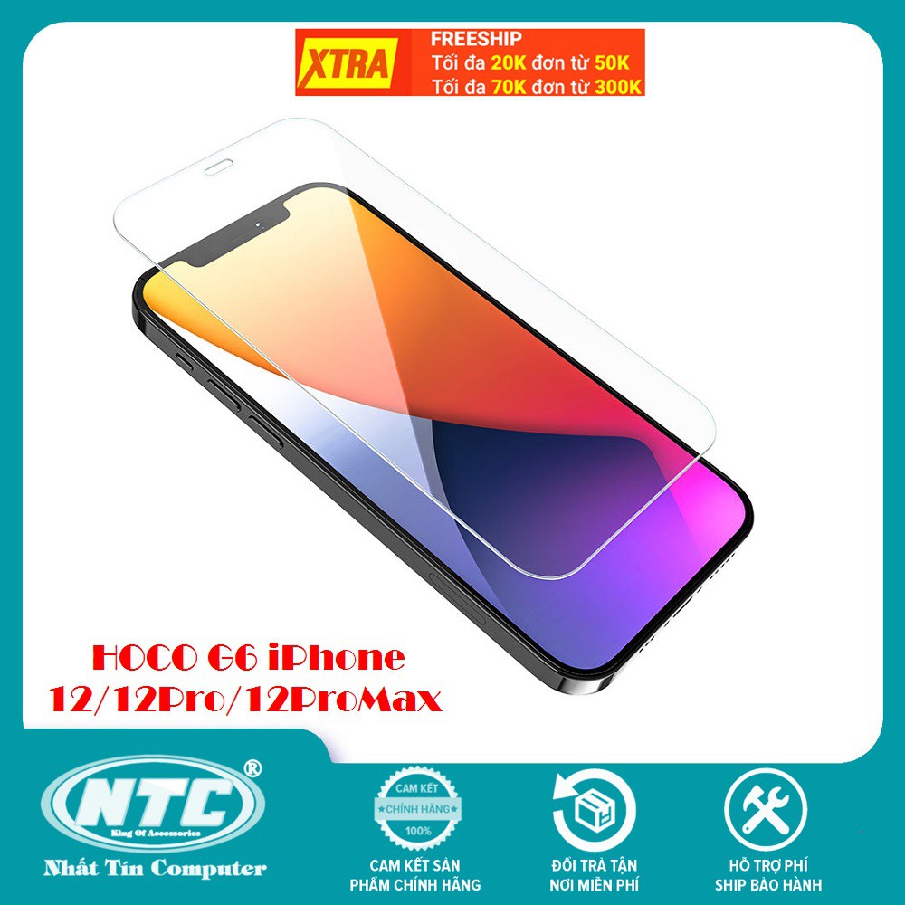 Kính cường lực Hoco G6 for iPhone 12 Mini / 12 / 12 Pro / 12 Pro Max (Trong suốt) - Hàng chín hãng