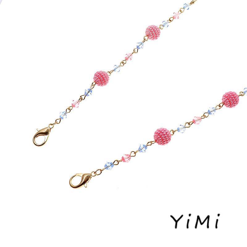 Phụ Kiện Dây Đeo Khẩu Trang Đa Năng Chống Thất Lạc Họa Tiết Dâu Tây Xinh Xắn Cho Bé