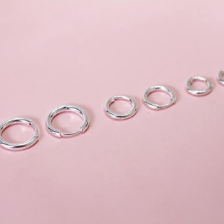 Khuyên tròn trơn size lớn BẠC S925 K008
