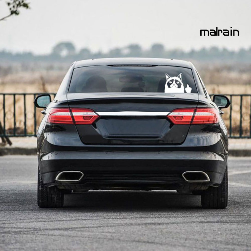 Miếng Dán Trang Trí Xe Ô Tô Hình Chú Mèo Nghịch Ngợm Vui Nhộn