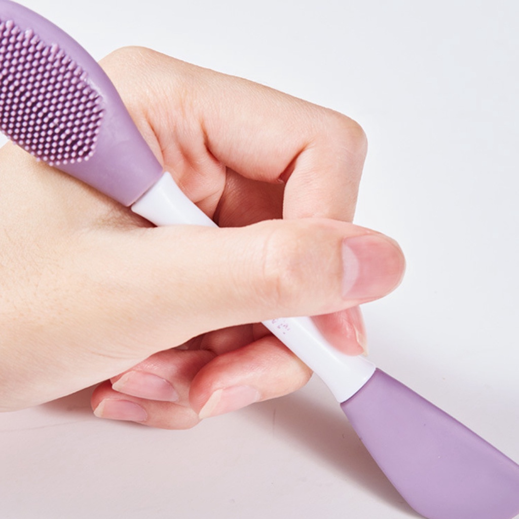 Jen Cọ Hai Đầu Bằng Silicone Làm Sạch Lỗ Chân Lông Tái Sử Dụng Được Dùng Để Đánh Kem Bùn / Kem Dưỡng Da Mặt