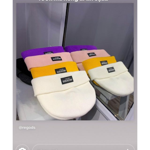 Nón len beanie regods