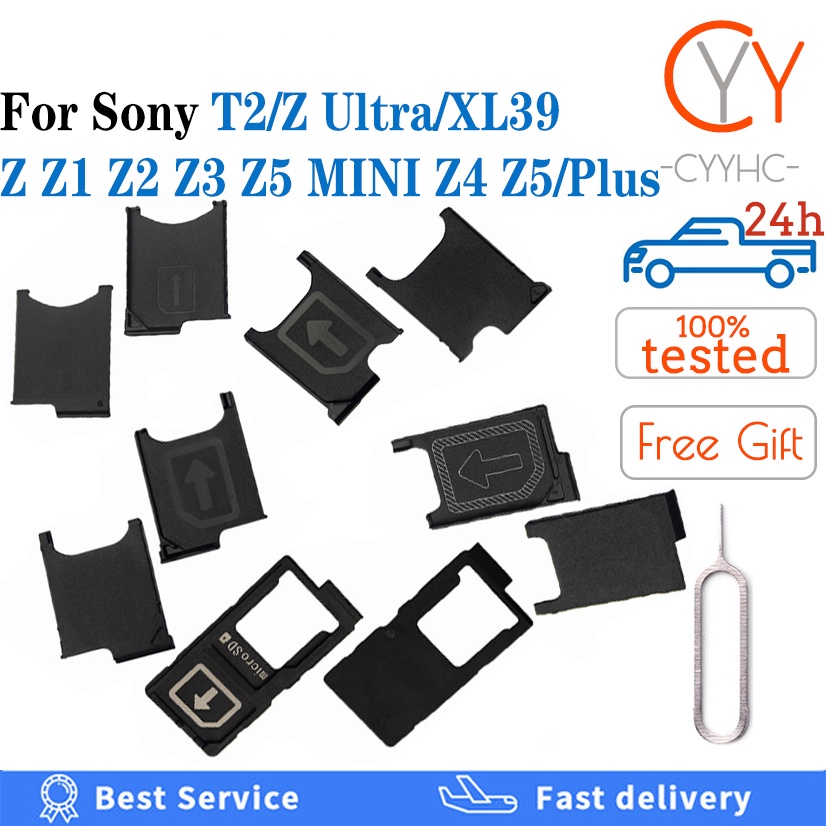 Khay Đựng Thẻ Sim Micro Sd Cho Sony Xperia Z Z1 Z2 Z3 Z4 Z5 Plus T2 Z Ultra Xl39