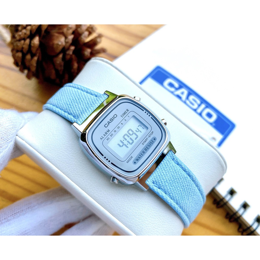 Đồng hồ nữ Casio LA670WL dây vải giá rẻ chống nước cao cấp