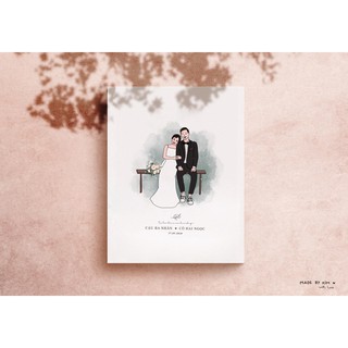 Tranh ký tên ngày cưới – WEDDING GUESTBOOK size 40x60cm