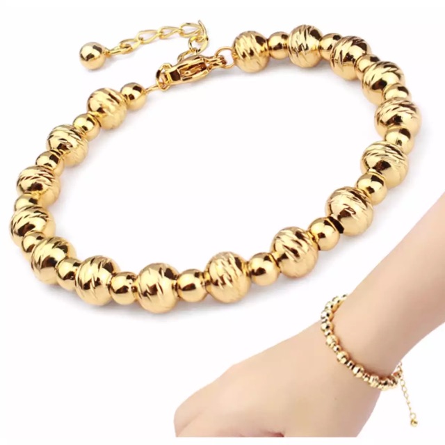 Lắc tay nữ thời trang bi cách điệu mạ vàng 24k cao cấp BH Vĩnh viễn không phai