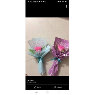 Bó hoa hồng sáp 1 bông