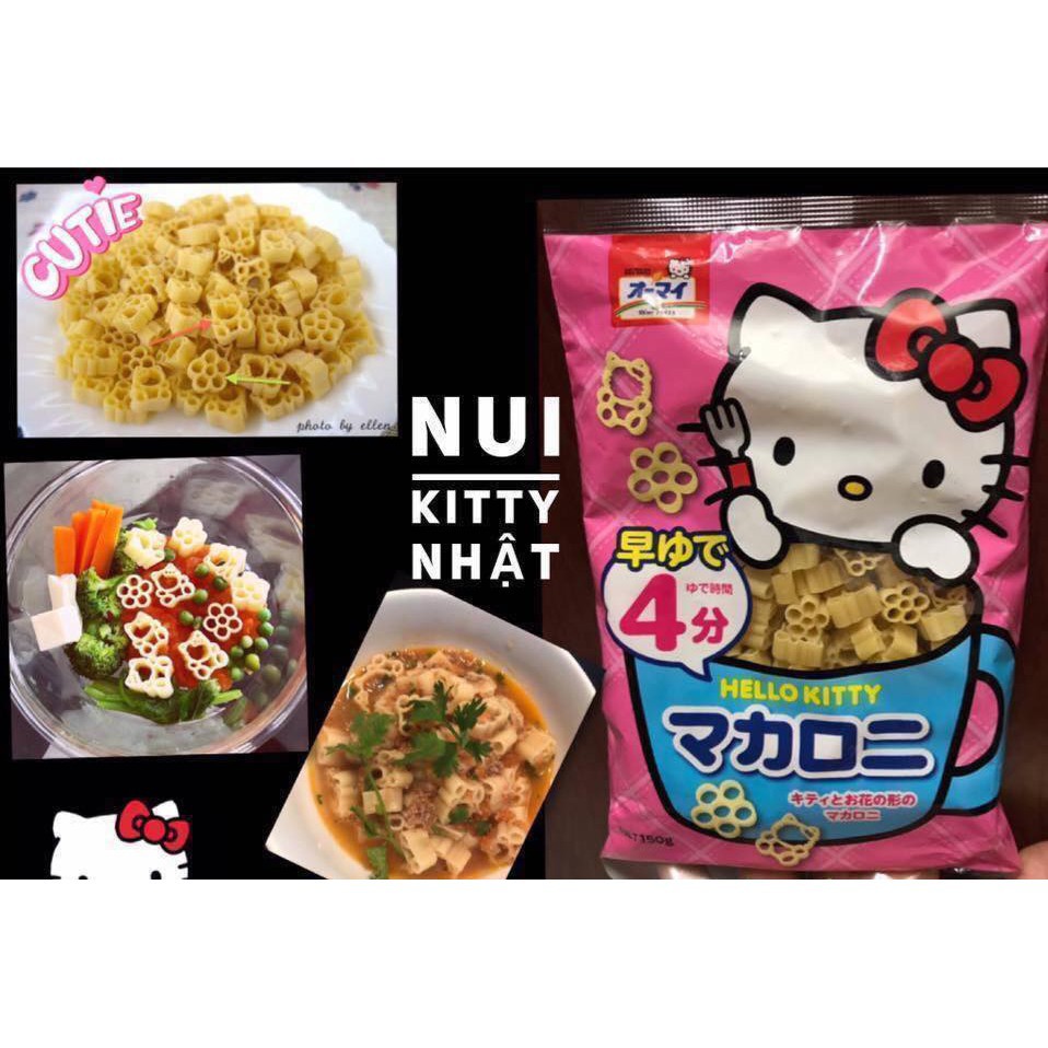 Mì Nui Hình Hello Kitty Nhật Túi 150g Cho Bé Ăn Dặm [HSD T9/2024]