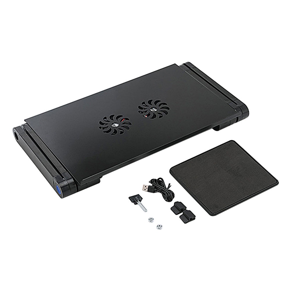 Giá Đỡ Máy Tính Laptop Có Thể Điều Chỉnh Chiều Cao Kèm Quạt Tản Nhiệt Tiện Dụng
