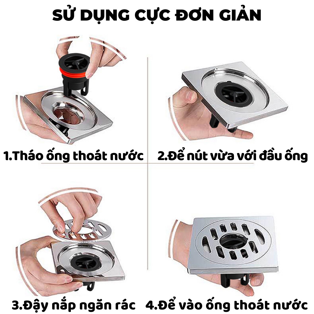 Nắp Cống Ngăn Mùi Chống Côn Trùng, Phù Hợp Với Nhà Tắm Thoát Nước Dễ Dàng Ngăn Nước Trào Ngược Chất Liệu PVC