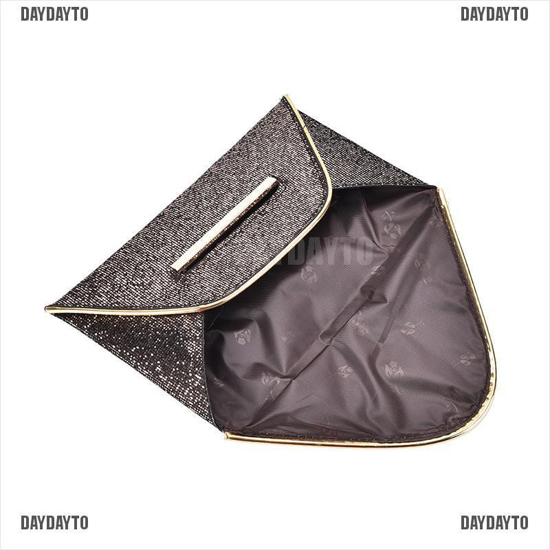 Ví Cầm Tay Hình Bao Thư Đính Kim Sa Lấp Lánh Thời Trang Dự Tiệc Cho Nữ