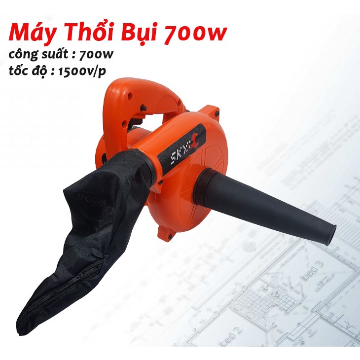 Máy thổi bụi, hút bụi, máy thổi hút 2 chiều cầm tay công suất 700w