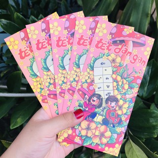 Bộ 6 bao lì xì Tết dân gian
