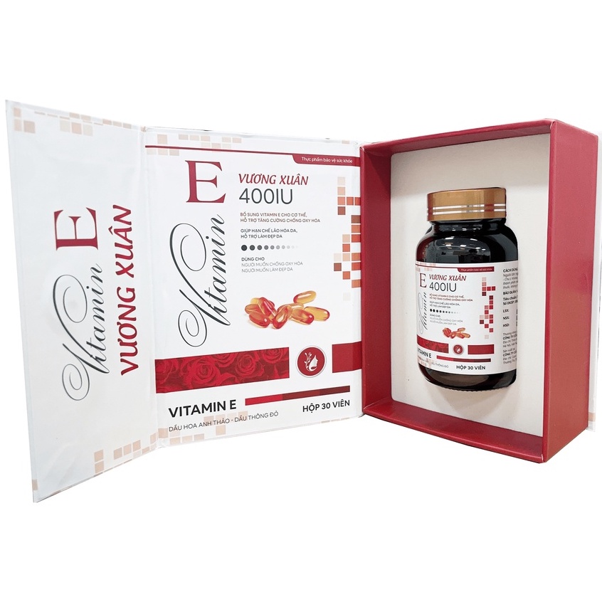 Viên Uống Bổ Sung Vitamin E Đỏ Vương Xuân FOBE hộp 30 viên