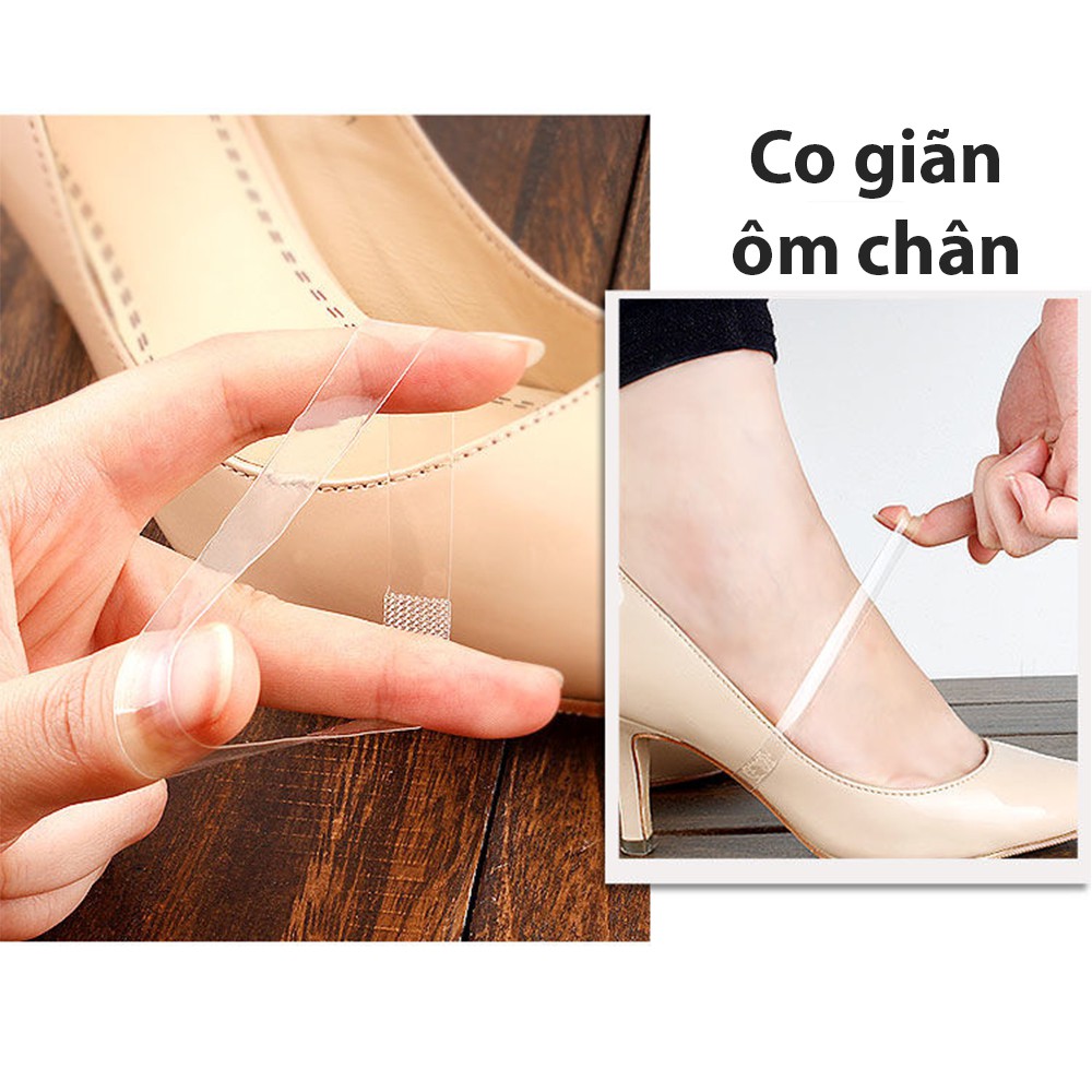 Dây giày ẩn silicone trong suốt giúp không bị rớt gót, nhấc chân khi mang giày cao gót nữ - Cami - PK39