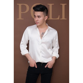 Áo sơ mi lụa bóng POLI