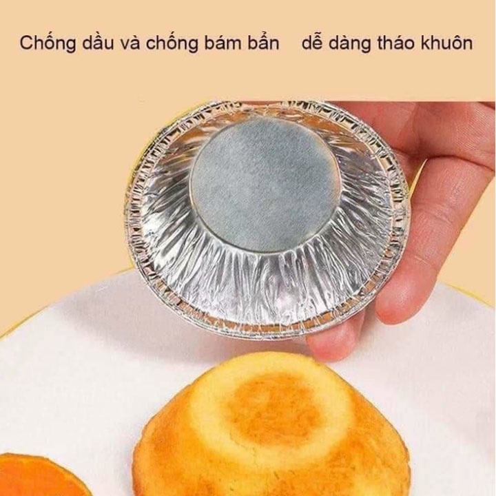 Set 50 Đế Cốc Chén Khuôn giấy bạc nướng thực phẩm, nướng bánh, nướng hàu...