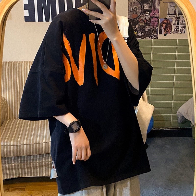 Áo Thun Tay Ngắn Dáng Rộng Phong Cách Hip hop Thời Trang Mùa Hè Cho Nam