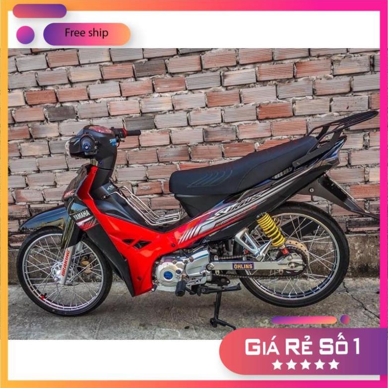 Tem xe xe Sirius đỏ đen Tem in