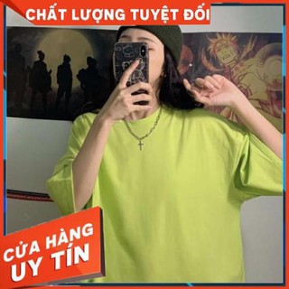 [SALES 50%] THUN THÁI Áo Thun Trơn XANH CHUỐI NEON Basic Tay lỡ Form Rộng Ulzzang