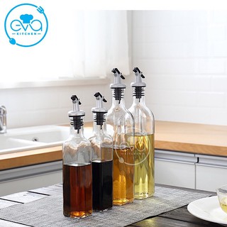 Combo 4 Chai Thuỷ Tinh Vuông Rót Gia Vị Rót Dầu OiL Can Gồm 2 Chai 500 ml Và 2 Chai 250 Ml