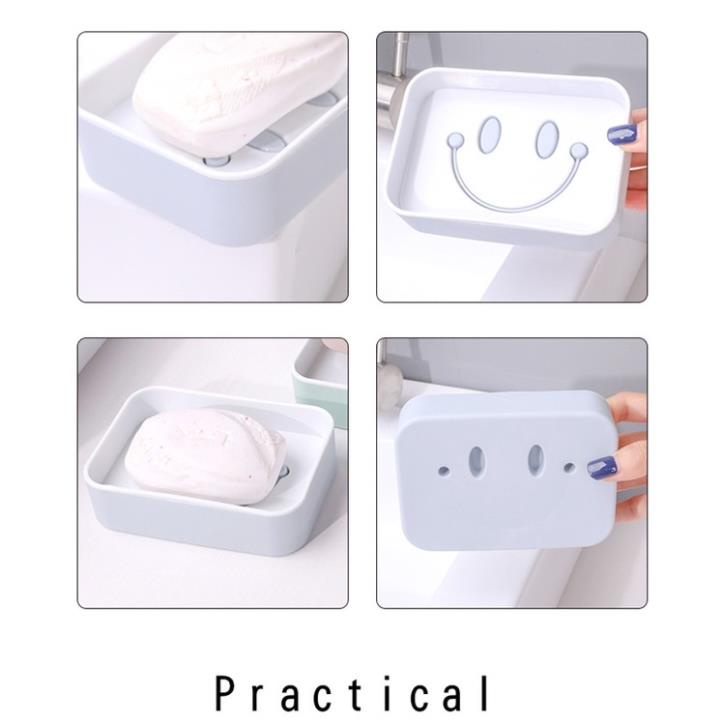 Hộp Khay Đựng Xà Phòng Hình Mặt Cười Dễ Thương