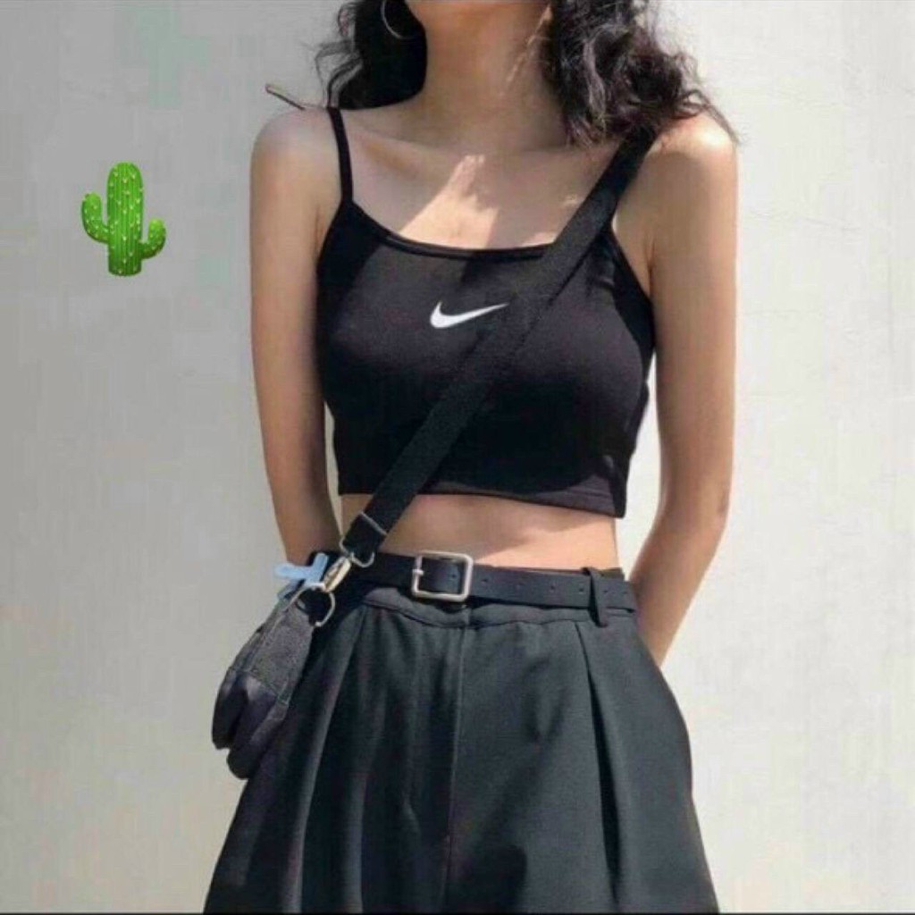 Áo 2 dây croptop dấu móc xinh chất đẹp pc