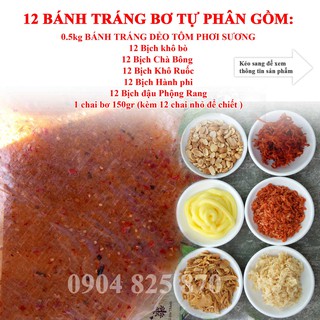 COMBO 12 BỊCH BÁNH TRÁNG BƠ TỰ PHÂN