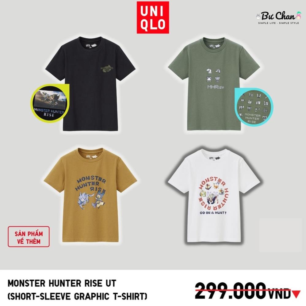 Áo thun UT Nam/Nữ Monster Hunter Rise 3 ❤️ (UNIQLO Nhật Chính Hãng) !