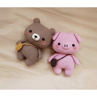 [HÀNG CÓ  SẴN ]Gấu len handmade - Thỏ len handmade - quà tặng an toàn cho bé