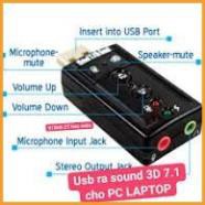 Usb soud 7.1 chuyển đổi usb ra chân tai nghe,loa bảo hành 3 tháng.shopphukienvtq