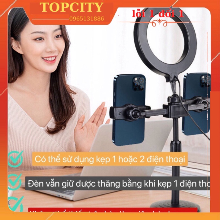 Đèn Livestream Để Bàn 2 Kẹp  siêu bền hỗ trợ ánh sáng quay video, tiktok,livestream