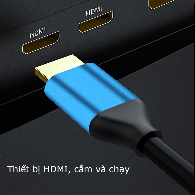 HDMI 2.0 Tròn Dẻo Hỗ Trợ 4K HD Dây HDMI chống nhiễu loại tốt tín hiệu ổn định