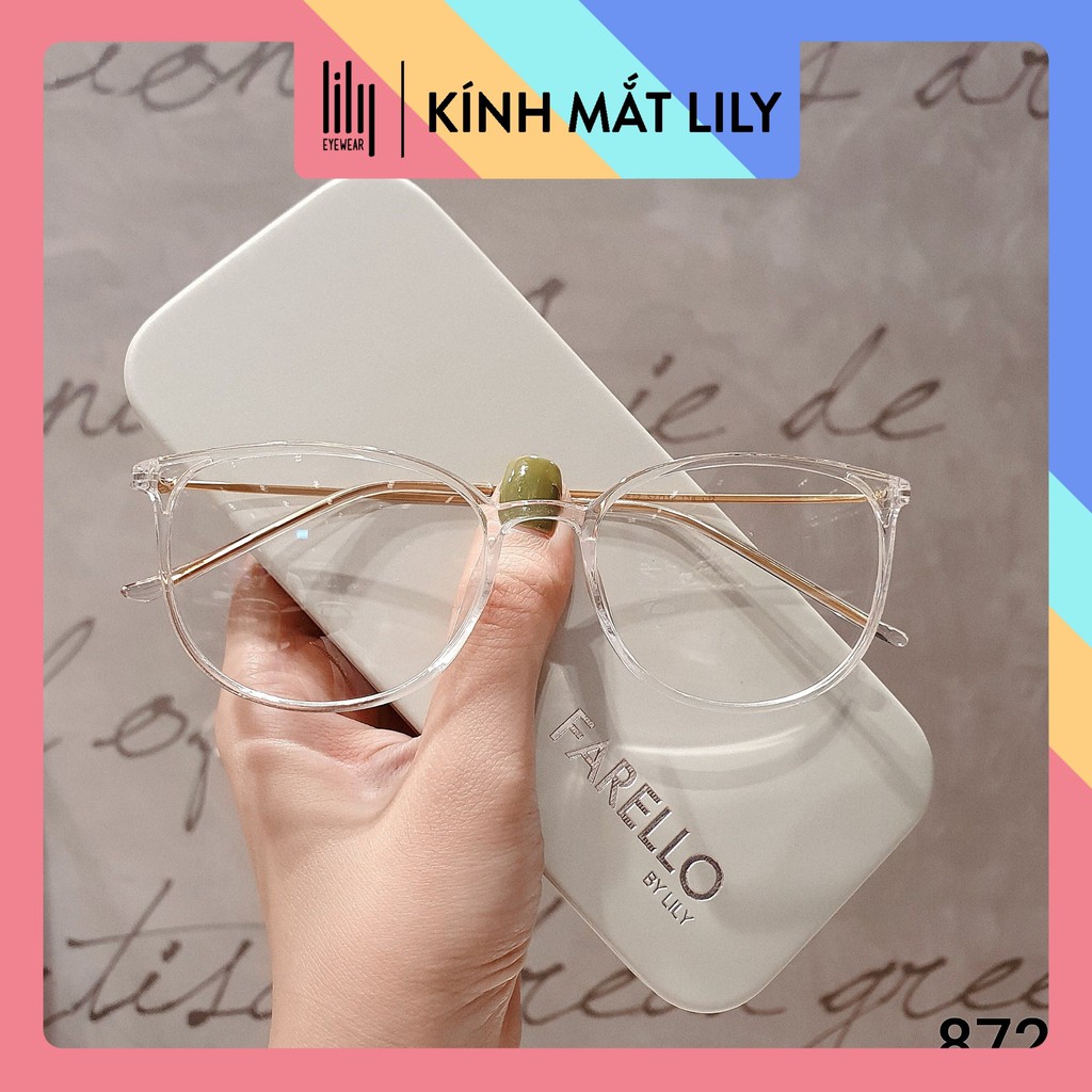 _Gọng Kính Cận Nhựa Mảnh Càng Kim Loại 872 - Gọng Kính Mắt Lily