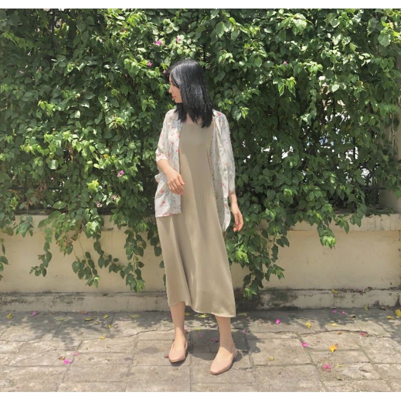 Váy 2 dây Long Cami Dress -  màu trơn Betterista