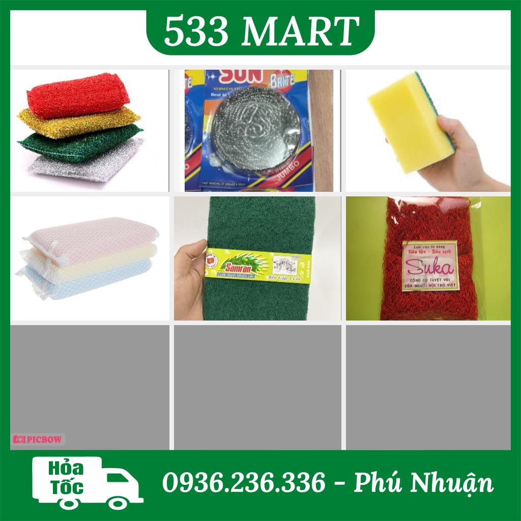 Đồ rửa chén, mút kim tuyến, cước inox
