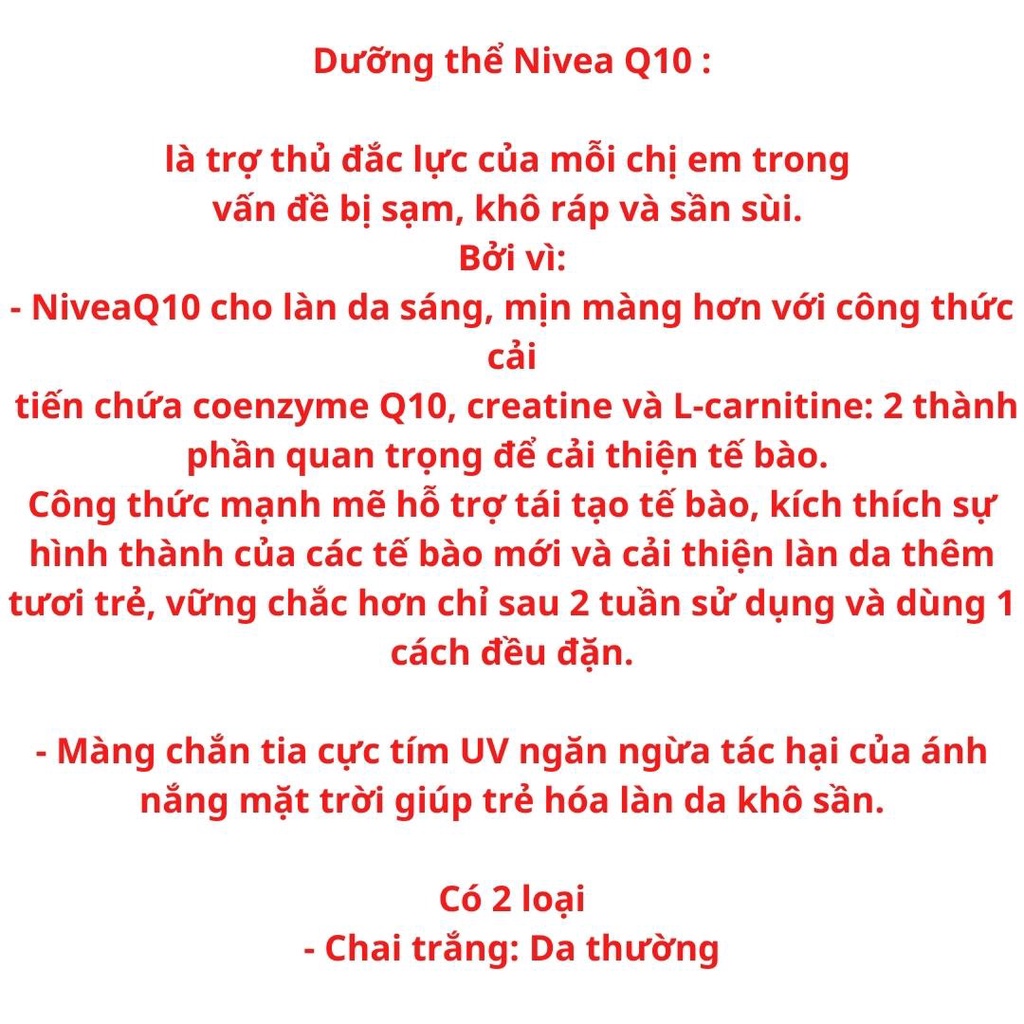 Sữa dưỡng thể Nivea Q10 400ml-Hàng Chuẩn Đức