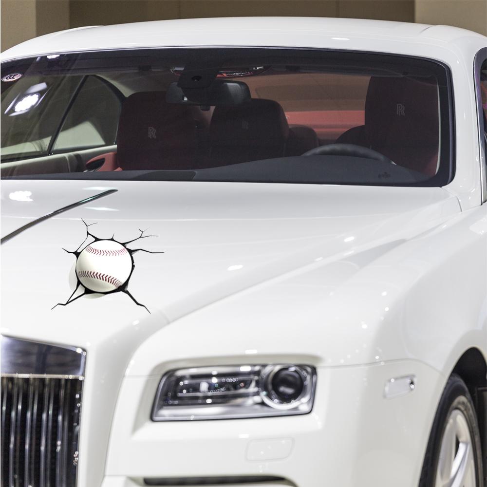 Đề Can Dán Trang Trí Cửa Sổ Xe Hơi Chống Thấm Nước Họa Tiết Bóng Chày Độc Đáo