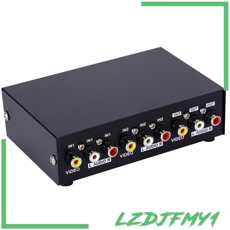 [giá giới hạn] 2 in 1 Out 2 Way Composite AV Switcher 3 RCA Video L/R Audio Switch Box