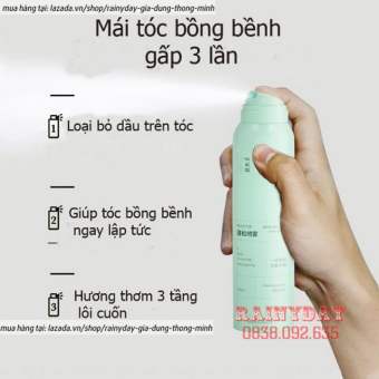 Dầu gội khô dạng xịt chống dầu bết tóc - Dầu gội đầu khô bồng bềnh suốt 8 tiếng.