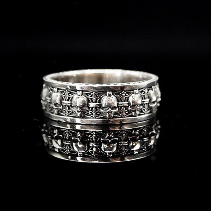 Nhẫn Hình Đầu Lâu Phong Cách Gothic