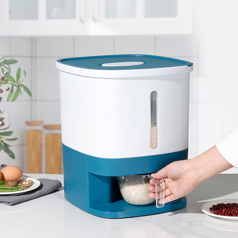 💥FREESHIP💥Thùng đựng gạo hộp đựng gạo thông minh tự động dung tích lớn bằng nhựa kín chống côn trùng và chống ẩm