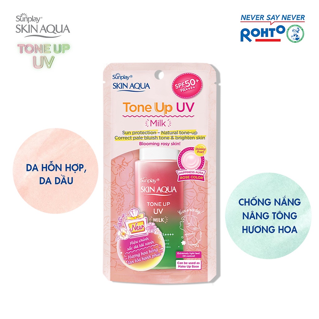 Kem chống nắng nâng tone Skin Aqua Tone Up UV MINT GREEN SPF 50+/PA++++