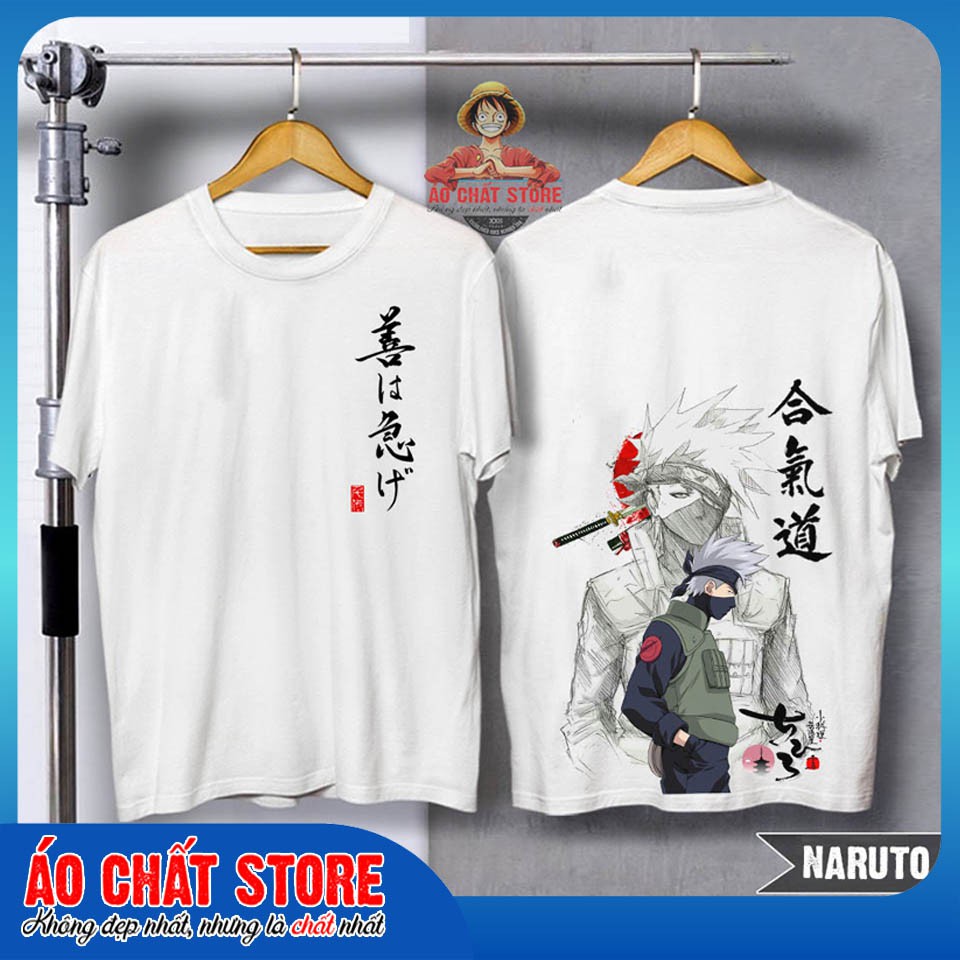 [Mã FAMAYMA giảm 10K đơn 50K] (ẢNH + VIDEO HOT) Áo Kakashi Thư Pháp Cực Đẹp | BST Áo Thun Naruto Đẹp NT04