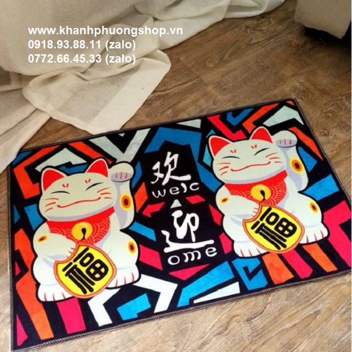 Thảm dậm chân mèo thần tài - thảm dậm chân