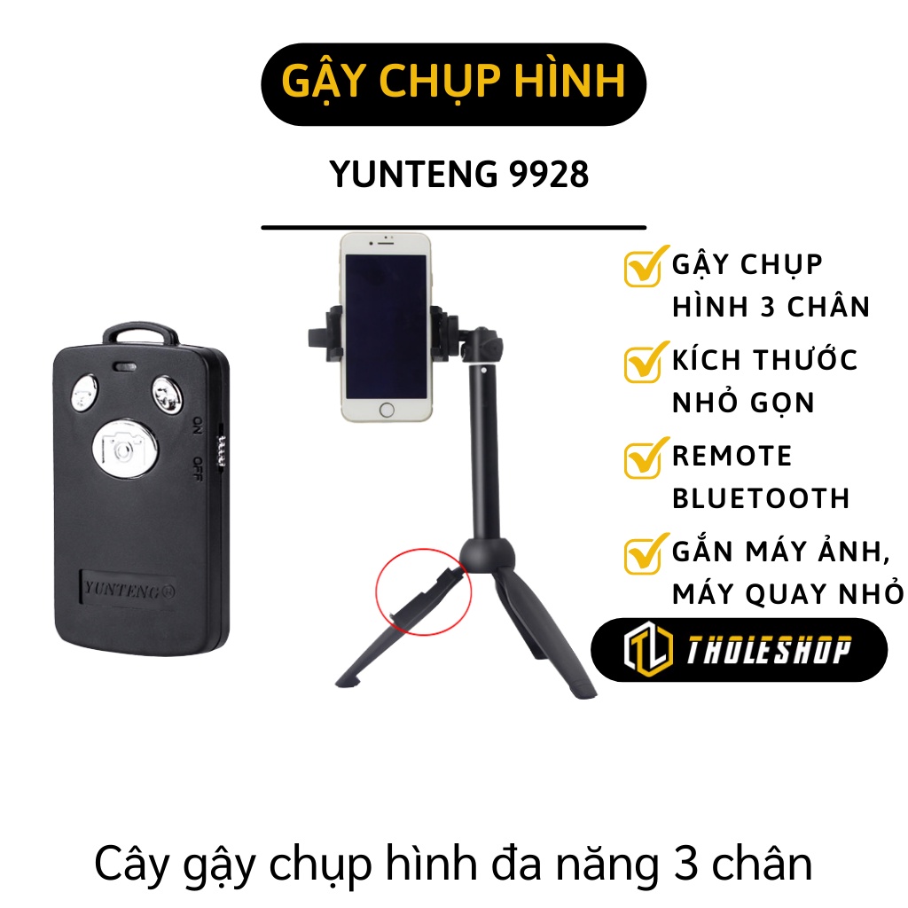 Gậy Chụp Hình - Giá Đỡ, Gậy Chụp Ảnh Đa Năng 3 Chân Yunteng 9928, Có Bluetooth 7186